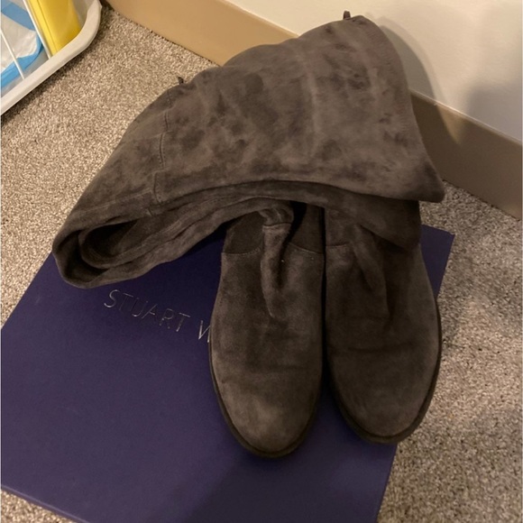 Stuart weitzman lowland suede grey over the knee boots size 6 - Picture 8 of 9
